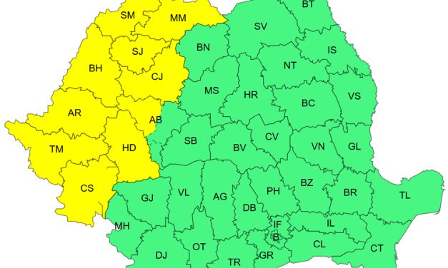 ALERTĂ METEO: Cod Galben de vijelii și vânt puternic în vestul țării