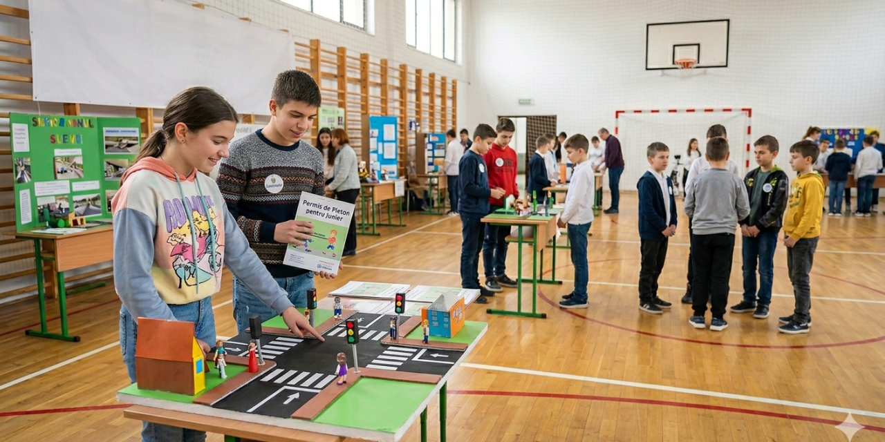Educație și siguranță rutieră: Elevii din Dumbrăvița devin promotori ai comportamentului preventiv în trafic