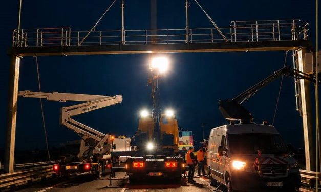 Restricții nocturne pe autostrada A1, în județul Hunedoara/Traficul va fi oprit temporar pentru montarea sistemelor inteligente ITS