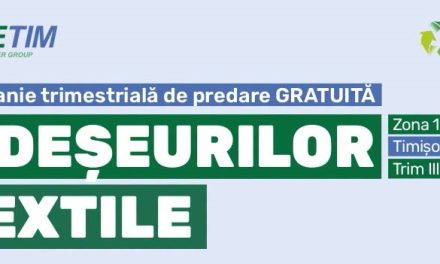 Astăzi a început campania gratuită de colectare a deșeurilor textile în Dumbrăvița