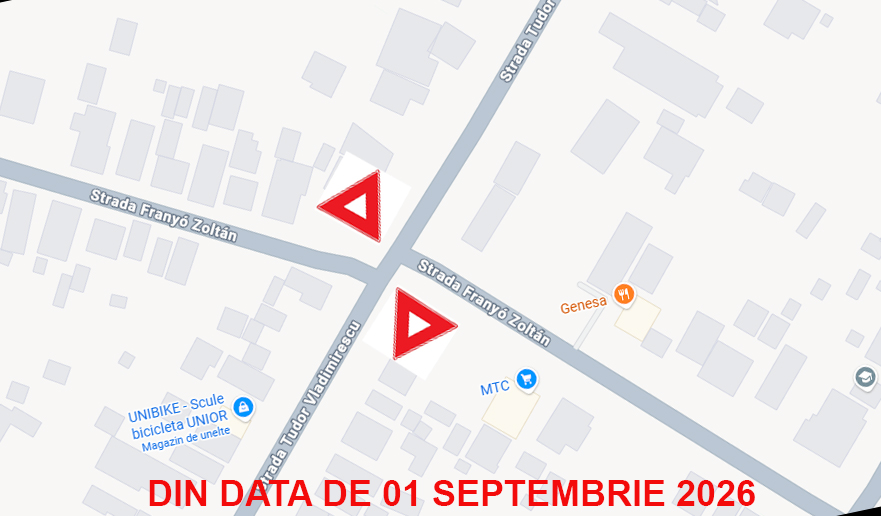 Schimbare importantă de prioritate într-o intersecție din Dumbrăvița de la 1 septembrie